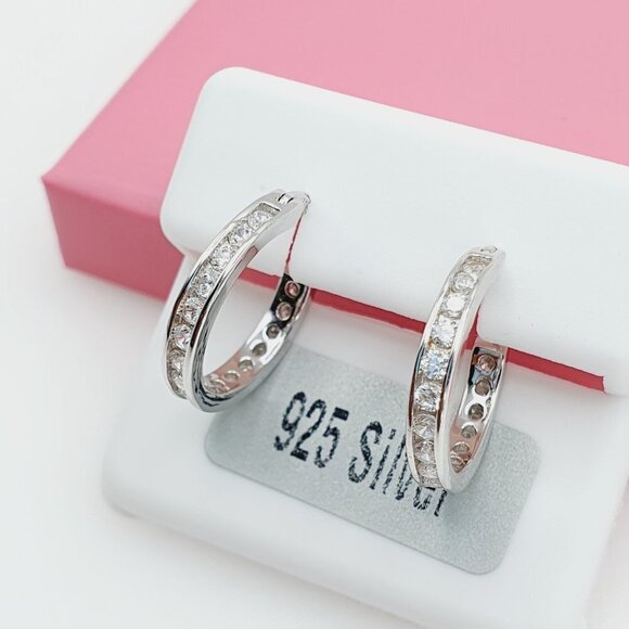 "925 Sterling Silver Cubic Zirconia Earrings, U19254642 - Picture 2 of 10